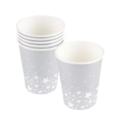 GOBELET CARTON ARGENT 25CL X6 PIECES