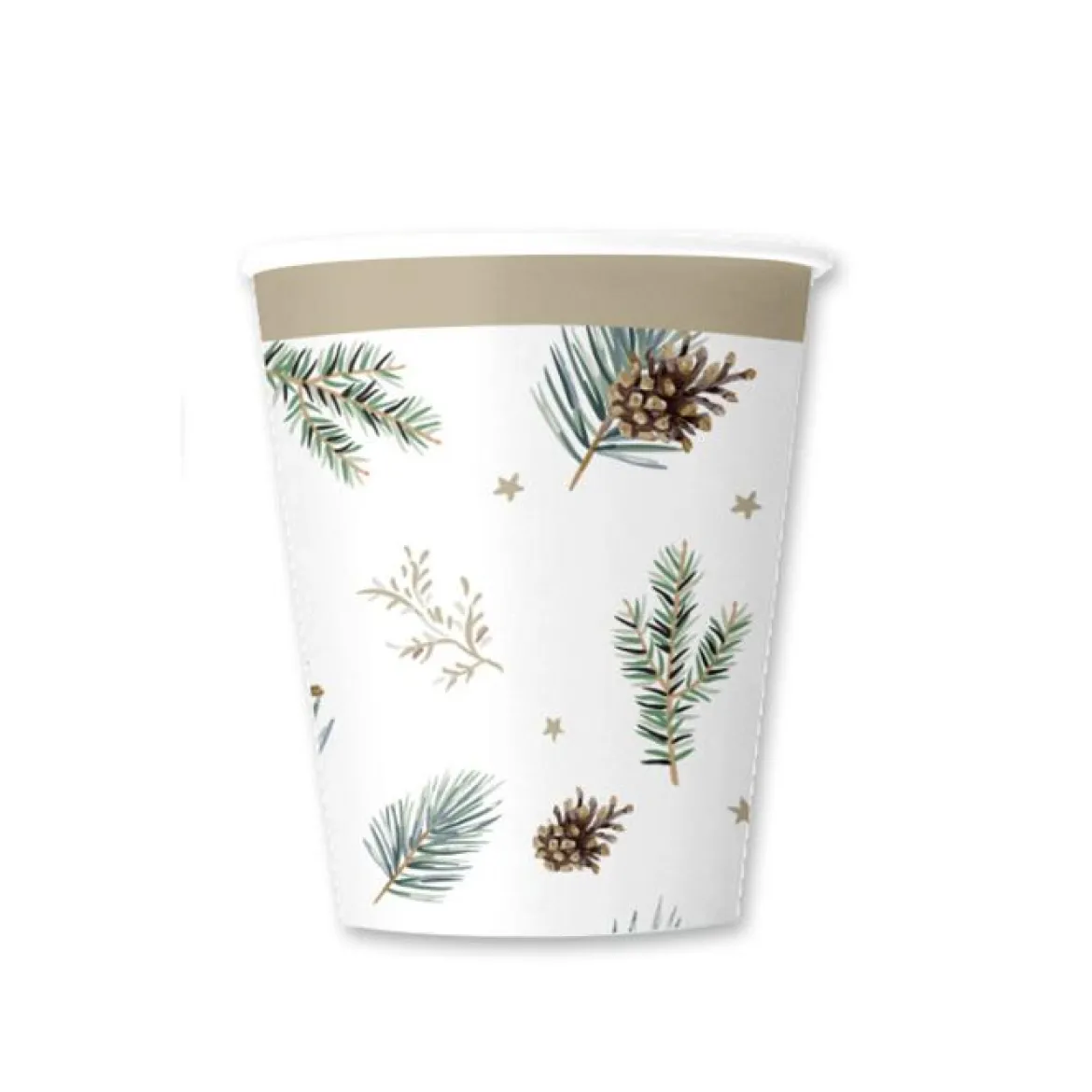 GOBELETS CARTON 25CL NATURE CERF X6 PIECES