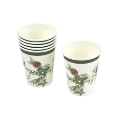 GOBELETS IMPRIMES NOEL DECOR CADEAUX 25CL X6 PIECES