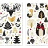 GOMMETTES NOEL ENCHANTE NOIR ET DORE X101 PIECES