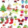 GOMMETTES PERE NOEL ET COMPAGNIE X60 PIECES