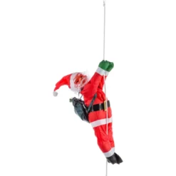 GRIMPEUR PERE NOEL AVEC CORDE H.60CM