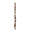 GUIRLANDE BOIS POMME DE PIN ROUGE 1M