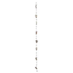 GUIRLANDE DE NOEL BOIS ETOILE BOULE 1.40M