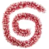 GUIRLANDE DE NOEL BOUCLETTE 100X7X2M ROUGE ARGENT