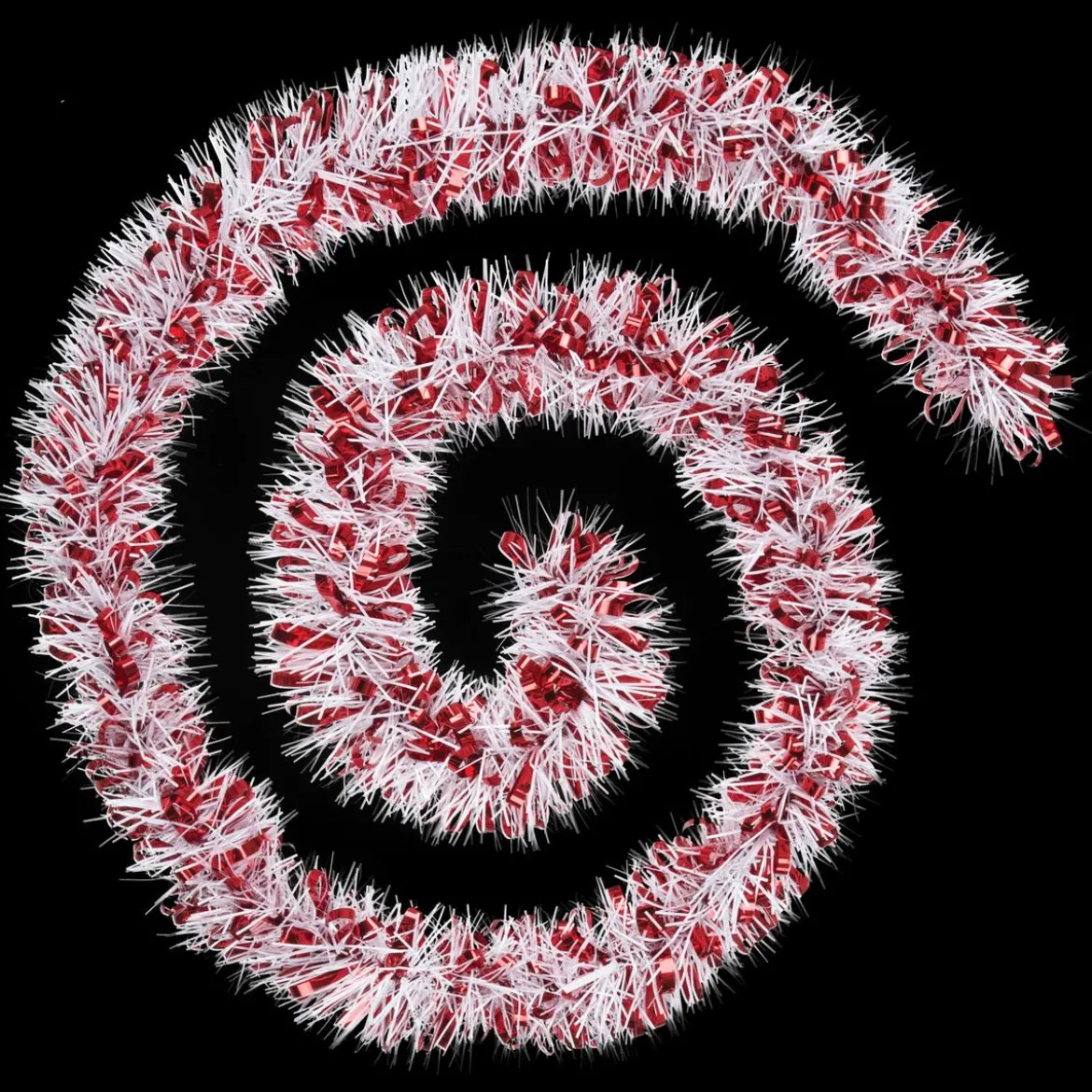 GUIRLANDE DE NOEL BOUCLETTE 100X7X2M ROUGE ARGENT