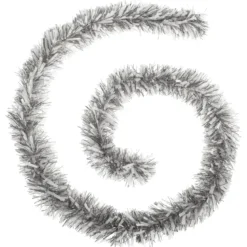 GUIRLANDE DE NOEL BRIN MIXTE 100X6X2M ARGENT BLANC