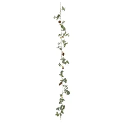 GUIRLANDE DE NOEL EUCALYPTUS POMME DE PIN 150CM