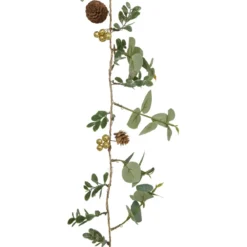 GUIRLANDE DE NOEL EUCALYPTUS POMME DE PIN 150CM