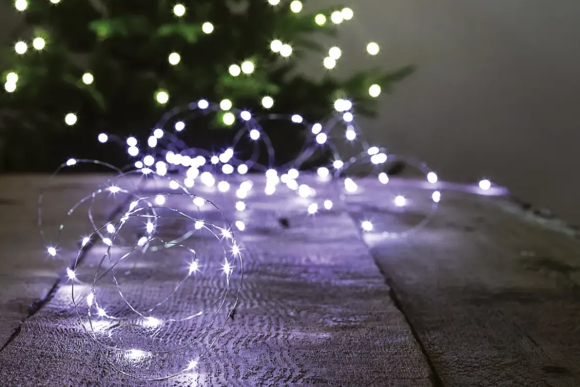 GUIRLANDE EXTERIEUR COPPER 100LEDS BLANC FROID