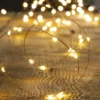 GUIRLANDE EXTERIEUR COPPER SOLAIRE 20M 200 LEDS BLANC CHAUD