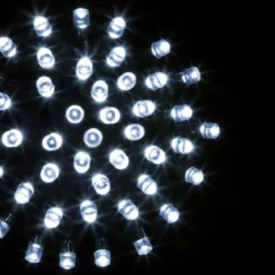 GUIRLANDE EXTERIEUR 10M 100LEDS BLANC FROID FIL VERT