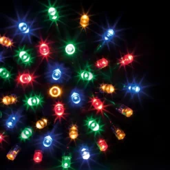 GUIRLANDE EXTERIEUR 10M 100LEDS MULTICOLORE FIL VERT