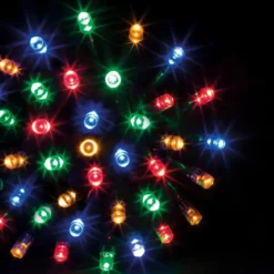 GUIRLANDE EXTERIEUR 20M 200LEDS MULTICOLORE FIL VERT