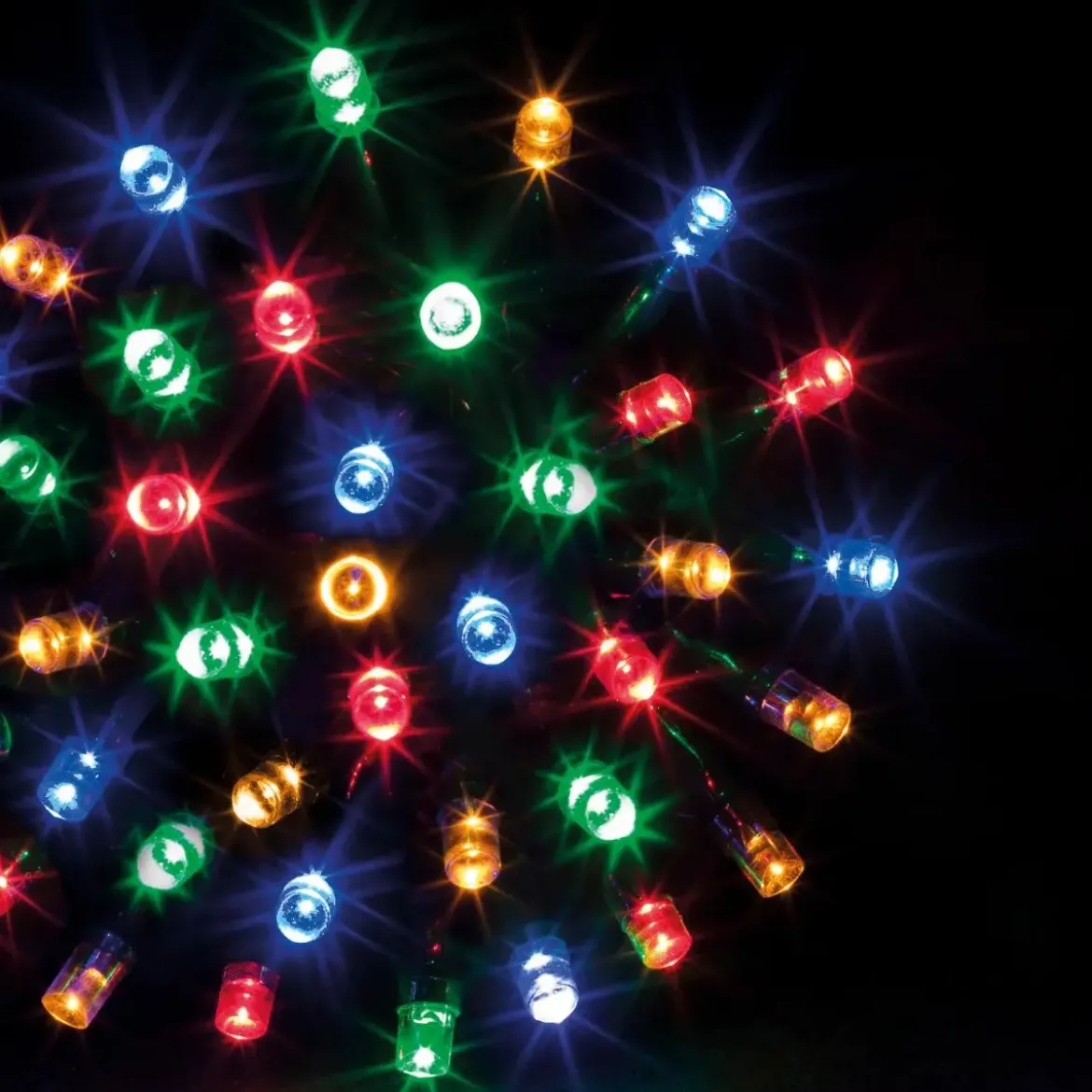 GUIRLANDE EXTERIEUR 20M 200LEDS MULTICOLORE FIL VERT