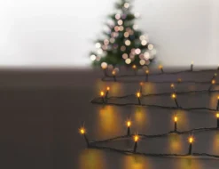 GUIRLANDE EXTERIEUR 10M 100 LEDS SOLAIRE BLANC CHAUD