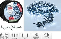 GUIRLANDE MICRO CLUSTER 1250 LED 25M BLANC FROID IP44