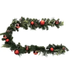 GUIRLANDE NATURE BOULES ROUGE 2M