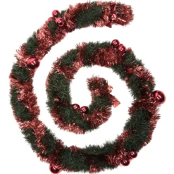 GUIRLANDE VERTE 100X5X2.7M BOULE DE NOEL ROUGE XL