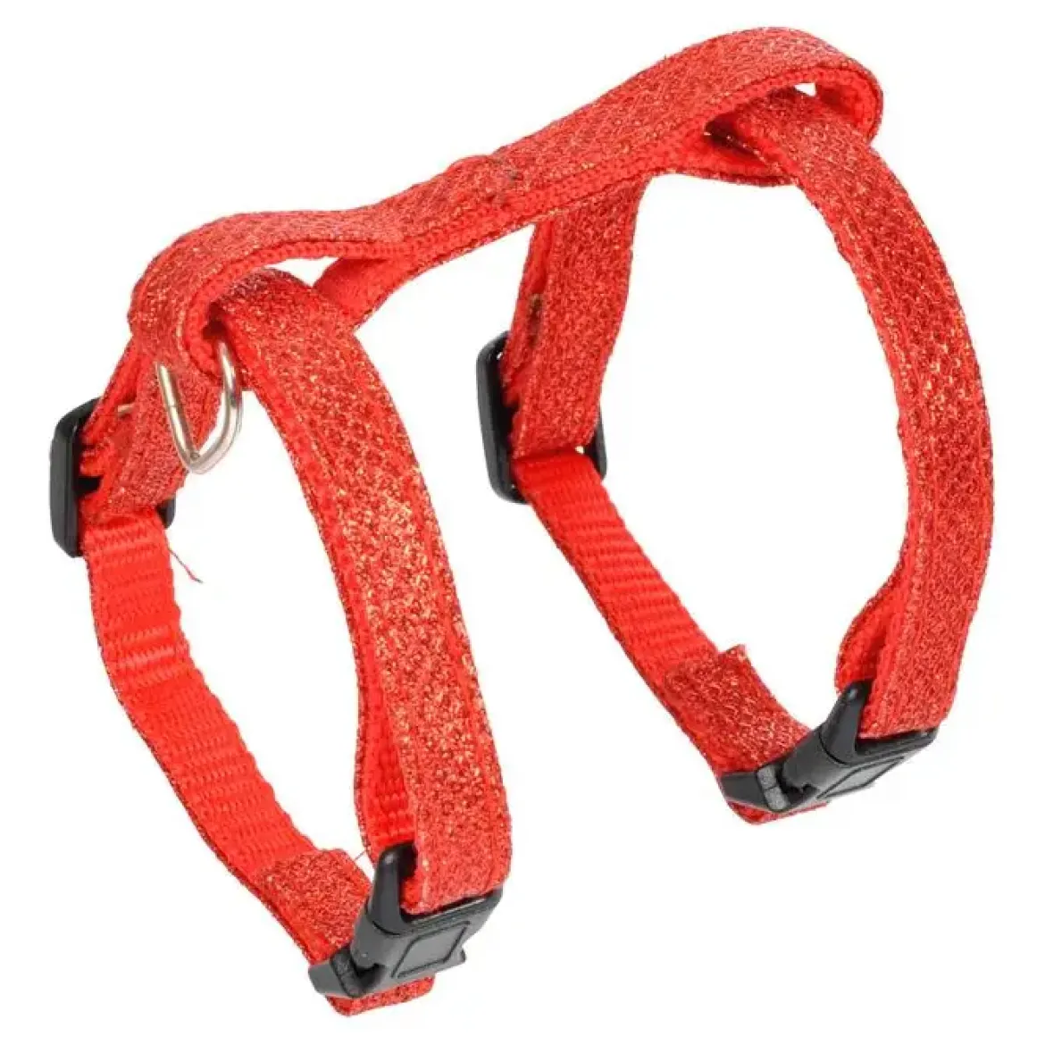 HARNAIS GLITTER POUR CHAT 20 A 30CM ROUGE
