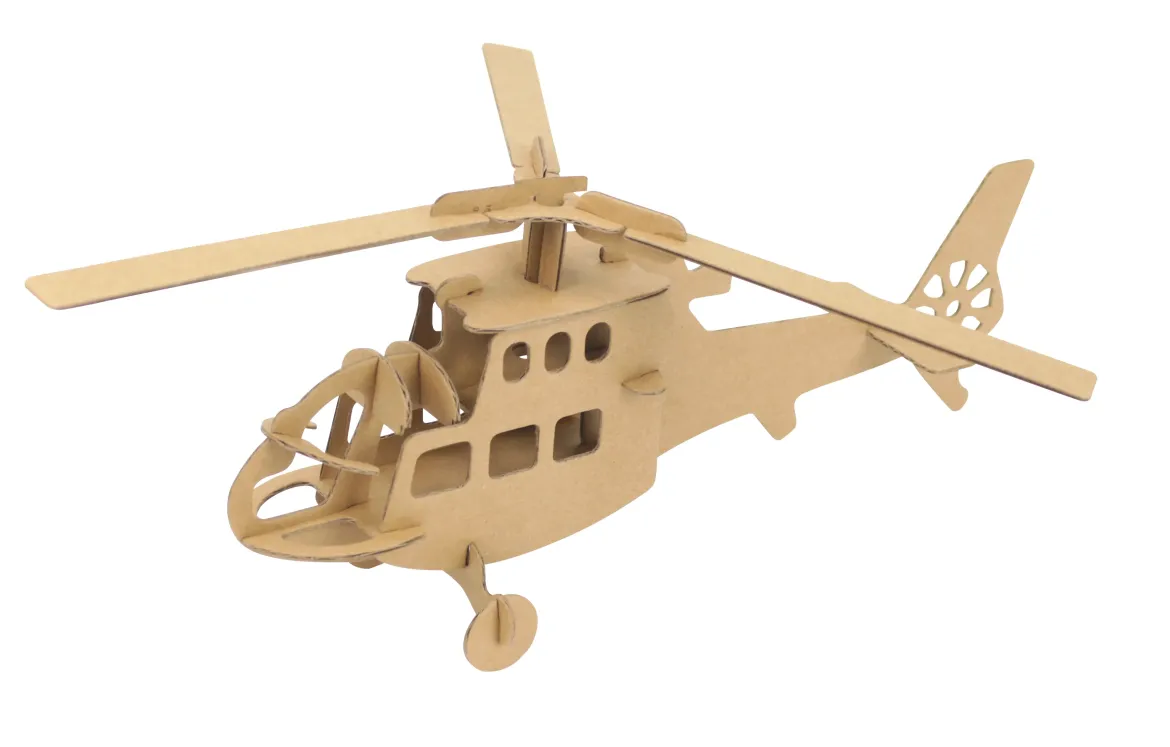 HELICOPTERE CARTON A ASSEMBLER 28 X 22 X 11 CM