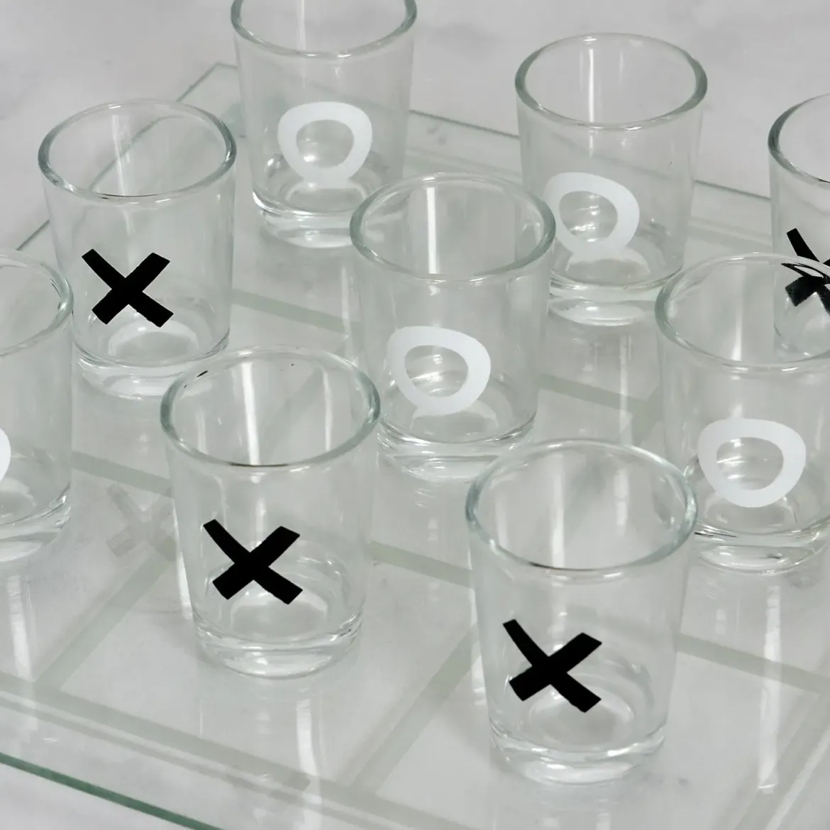 JEU A BOIRE TIC TAC TOE VERRE SHOT X9 VERRES
