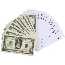 JEU DE CARTES VERSO EURO OU DOLLAR X54 M48
