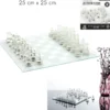 JEU ECHECS VERRE 25X25CM