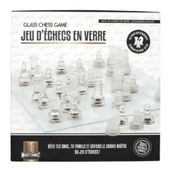JEU ECHECS VERRE 25X25CM