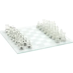 JEU ECHECS VERRE 25X25CM