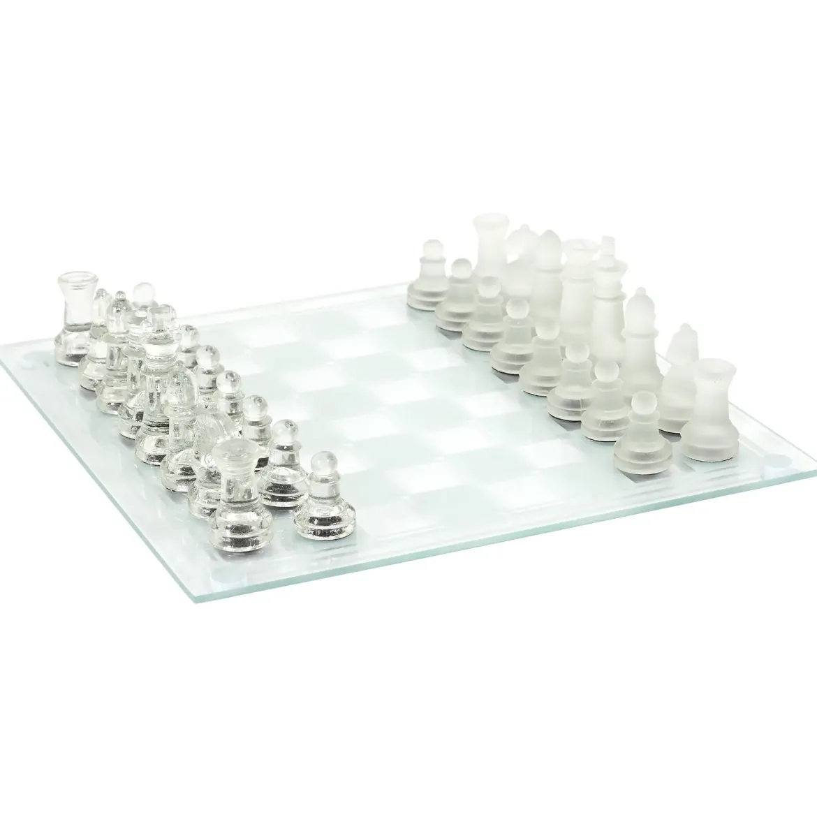 JEU ECHECS VERRE 25X25CM