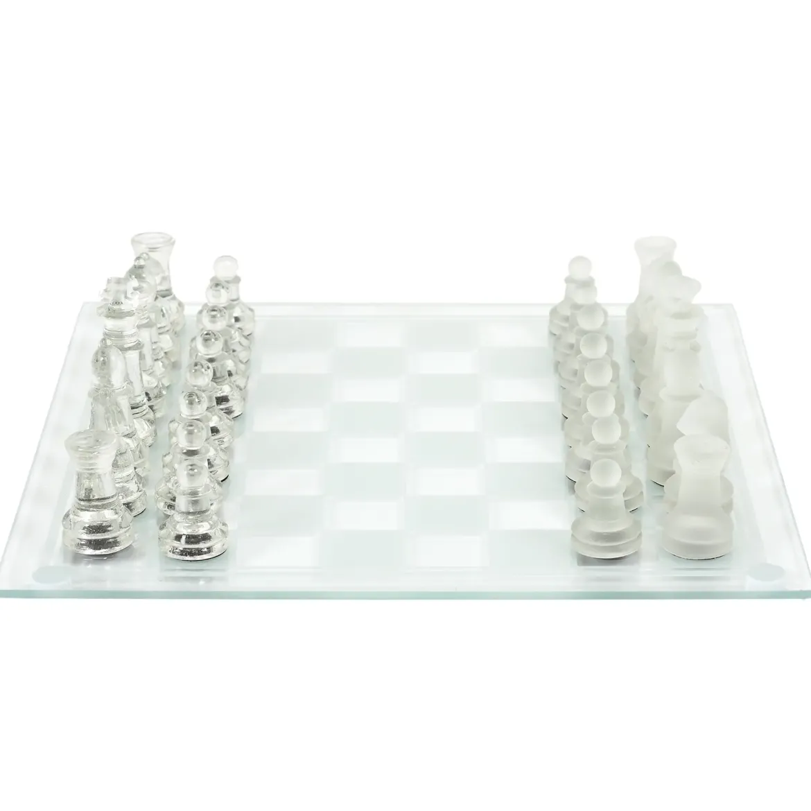 JEU ECHECS VERRE 25X25CM