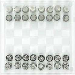 JEU ECHECS VERRE 25X25CM