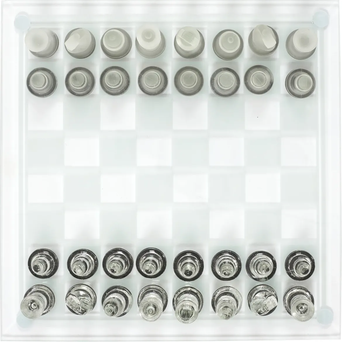 JEU ECHECS VERRE 25X25CM