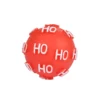 JOUET BALLE NOEL VINYLE SONORE 9CM ROUGE
