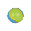 JOUET BALLE STIMULATION 5 SENS GOUT BOEUF D.6.5CM BLEU JAUNE