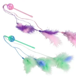JOUET CANNE A PECHE AVEC PLUME ET GRELOT 18CM