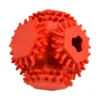 JOUET CUBE DISTRIBUTEUR FRIANDISES CAOUTCHOUC D.10CM ROUGE