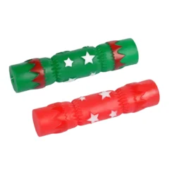 JOUET NOEL VINYLE SONORE 15.5CM ROUGE OU VERT