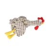 JOUET PELUCHE COQ SONORE 30CM BRUN BLANC