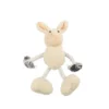 JOUET PELUCHE LAPIN ET CORDE SONORE 25X30CM ECRU