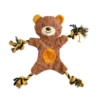 JOUET PELUCHE OURS SONORE ET CORDE 4 NOEUDS 34X37CM