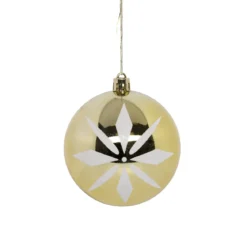 KIT 8 BOULES DE NOEL OR BLANC 8CM