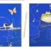 KIT CARTES A GRATTER ANIMAUX MUSICIENS 15X20CM X2 PIECES