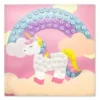 KIT LICORNE EN BOUTONS ADHESIFS 22X22CM X88 PIECES