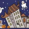 KIT PEINTURE AU NUMERO HALLOWEEN 1 D.18X24CM
