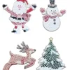 KIT STICKERS DIAMOND PAINTING PERS DE NOEL 9A9.5CM 4PIECES