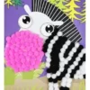 KIT TABLEAU POMPONS ZEBRE 15X21CM