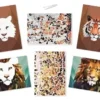 KIT TABLEAUX STICKERS NUMERO A4 ANIMAUX SAUVAGES X2 PIECES