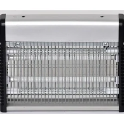 LAMPE ANTI INSECTES DOUBLE NEON ARGENT NOIR GM